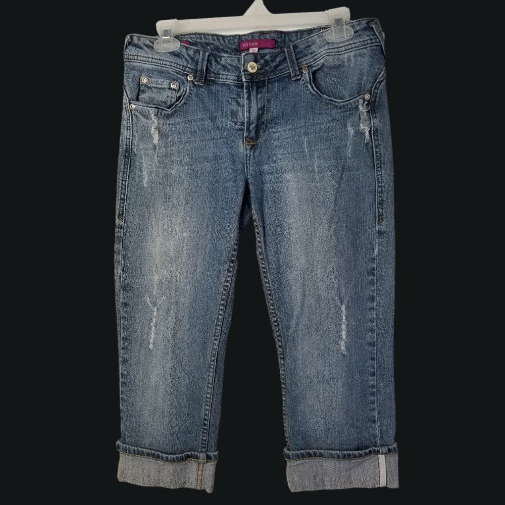 Vigoss Women's Capris 5/6 Distressed Denim Jeans